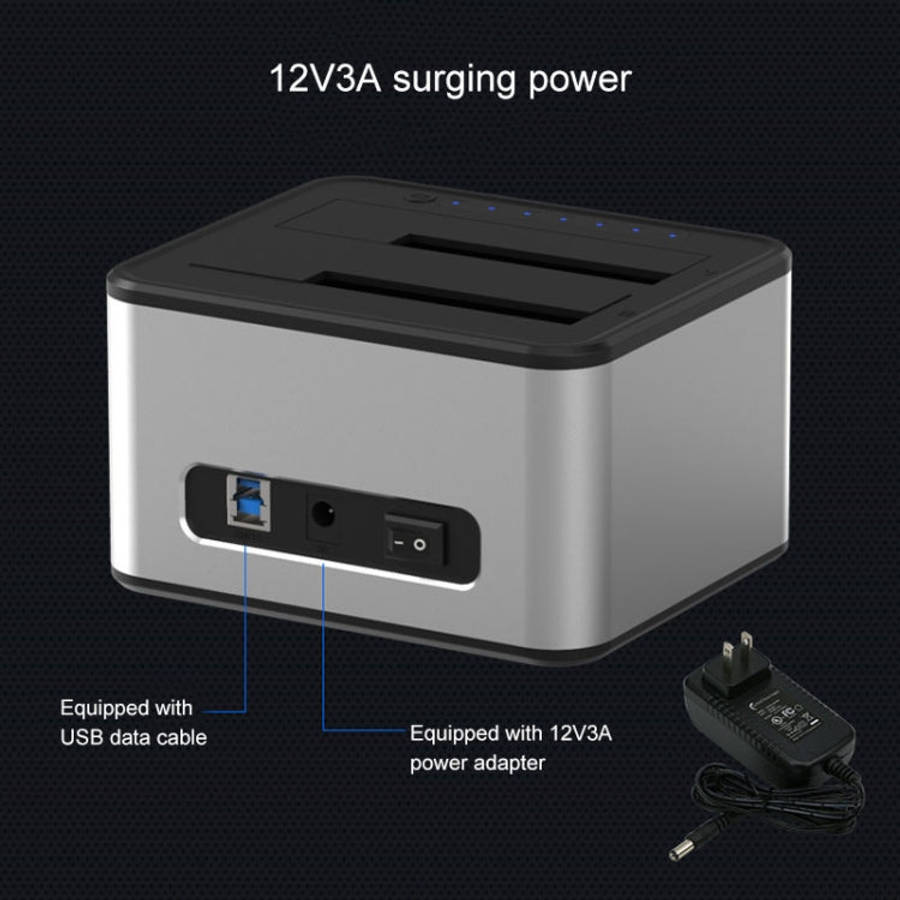 Blueendless 2.5 / 3.5 inch SATA USB 3.0 2 Bay Offline Copy Hard Drive Dock