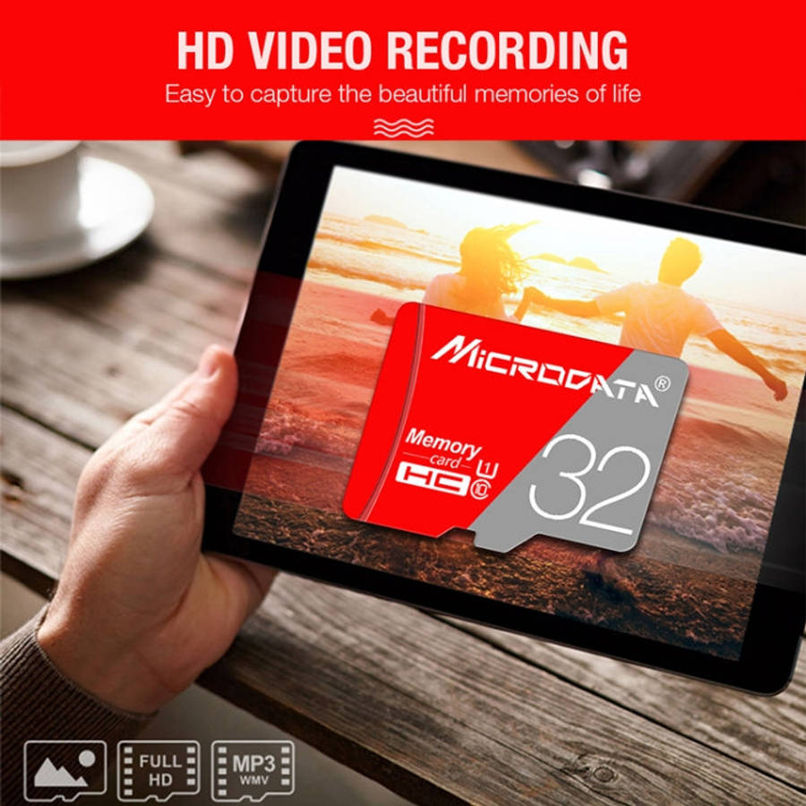 MICRODATA 128GB Class10 Red and Grey TF(Micro SD) Memory Card, 128GB