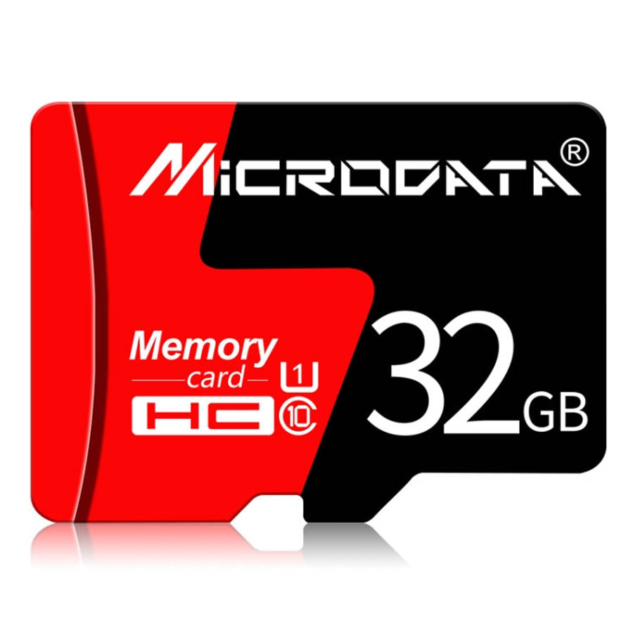 MICRODATA 32GB U1 Red and Black TF(Micro SD) Memory Card, 32GB