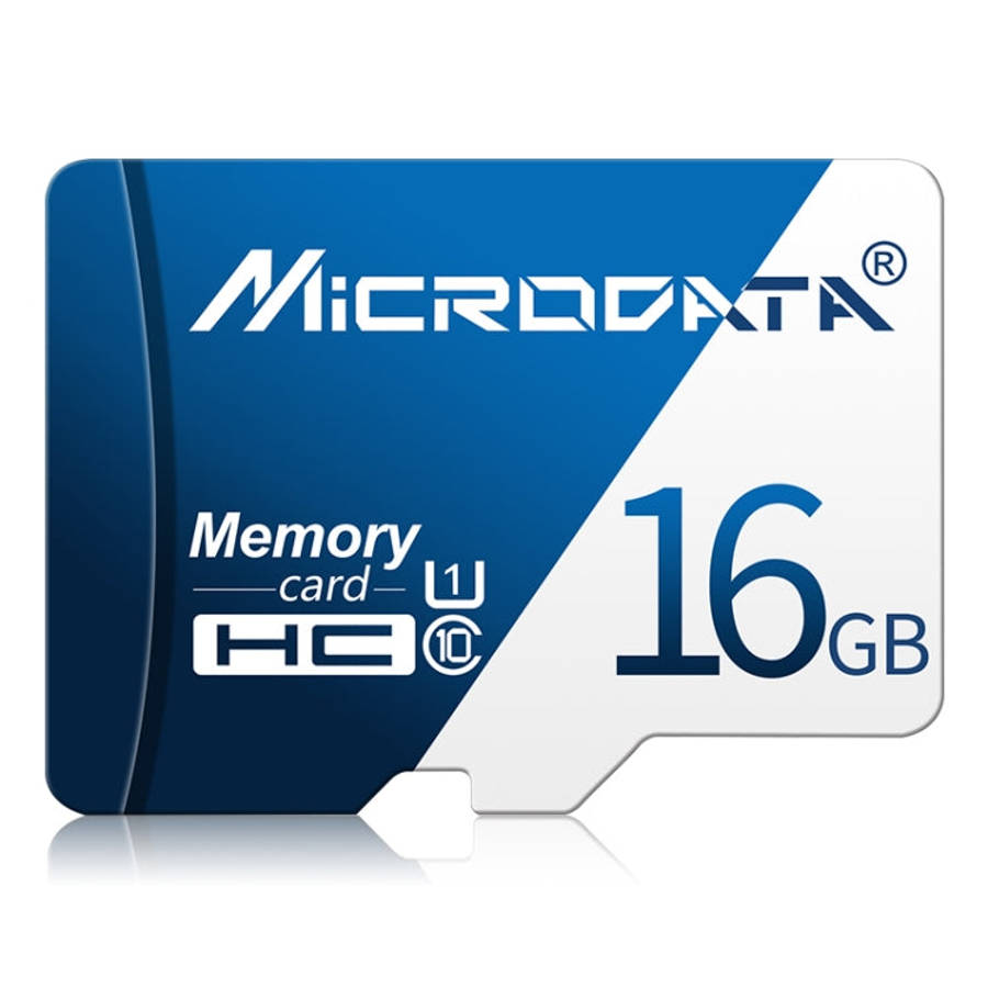 MICRODATA 16GB U1 Blue and White TF(Micro SD) Memory Card, 16GB
