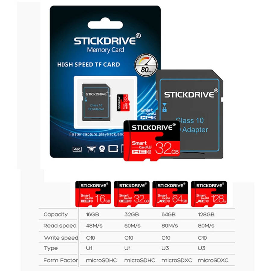 Stickdrive 128GB High Speed Class 10 Micro SD(TF) Memory Card, 128GB