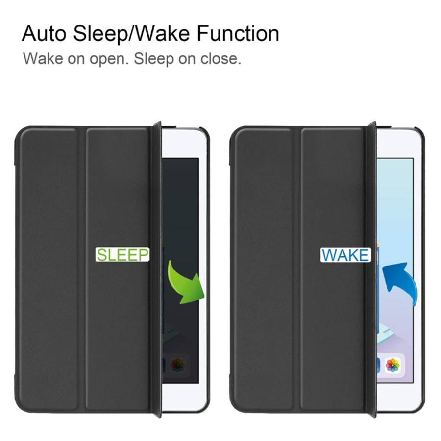 Custer Texture Horizontal Flip Smart PU Leather Case for iPad Mini 4 / Mini 5, with Sleep / Wake-...