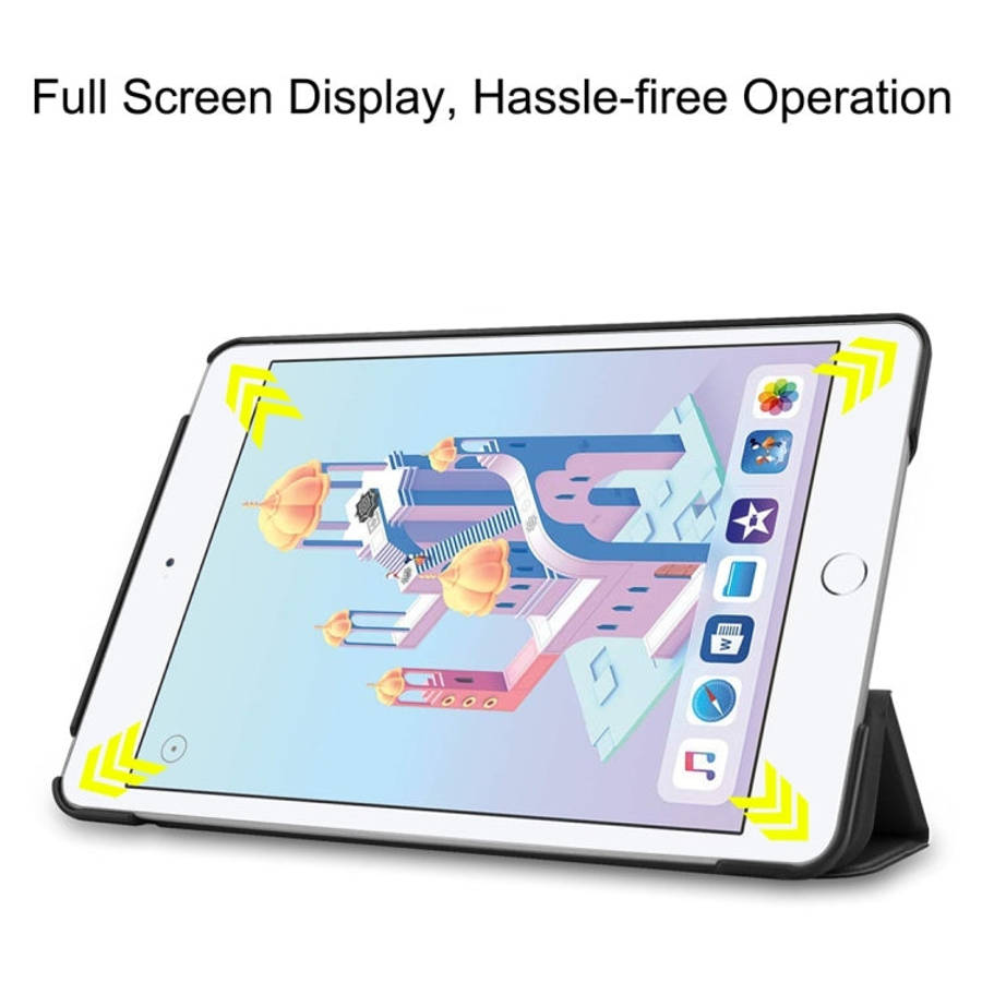 Custer Texture Horizontal Flip Smart PU Leather Case for iPad Mini 4 / Mini 5, with Sleep / Wake-...