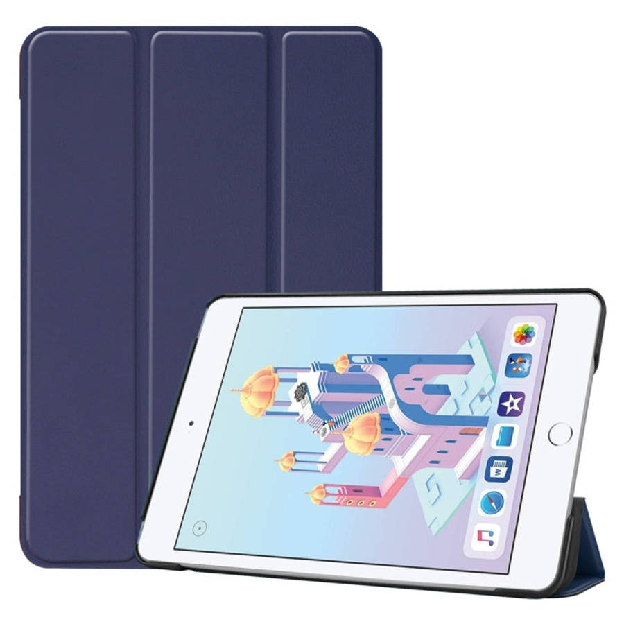 Custer Texture Horizontal Flip Smart PU Leather Case for iPad Mini 4 / Mini 5, with Sleep / Wake-...