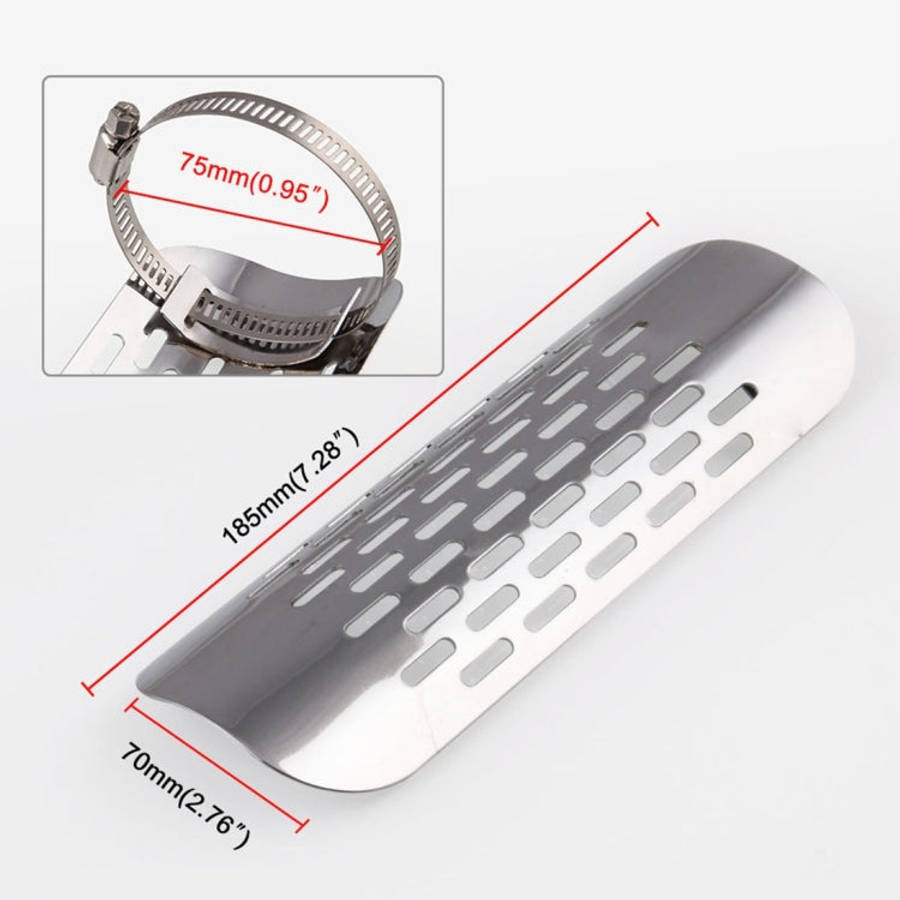 MB-EX014-S Motorcycle Modification Accessories Iron 75mm Exhaust Pipe Heat Shield for Kawasaki, M...