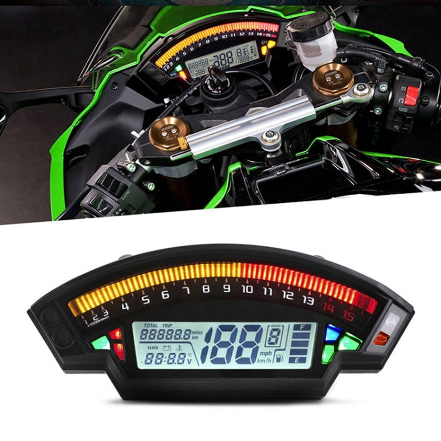 Motorcycle LCD TFT Digital Speedometer 14000RPM 6 Gear Backlight Motorcycle Odometer for 1,2,4 Cy...