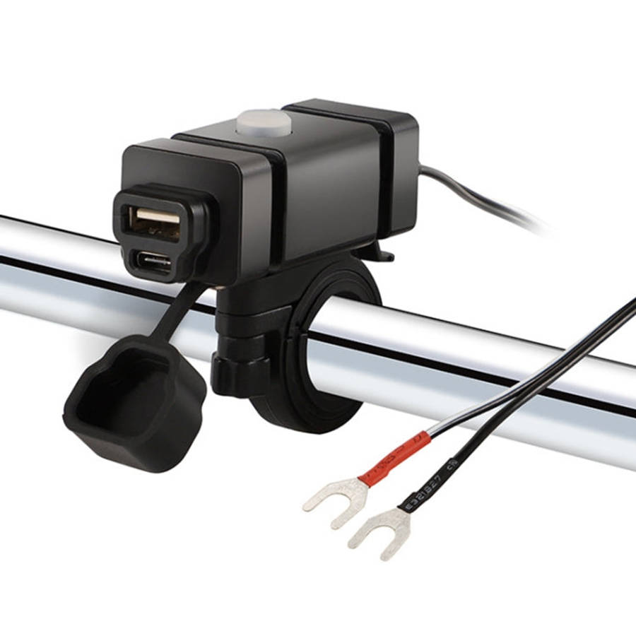 Motorcycle Mobile Phone Charger QC3.0 PD Fast Charge Charger U-type Terminal, U-type Terminal