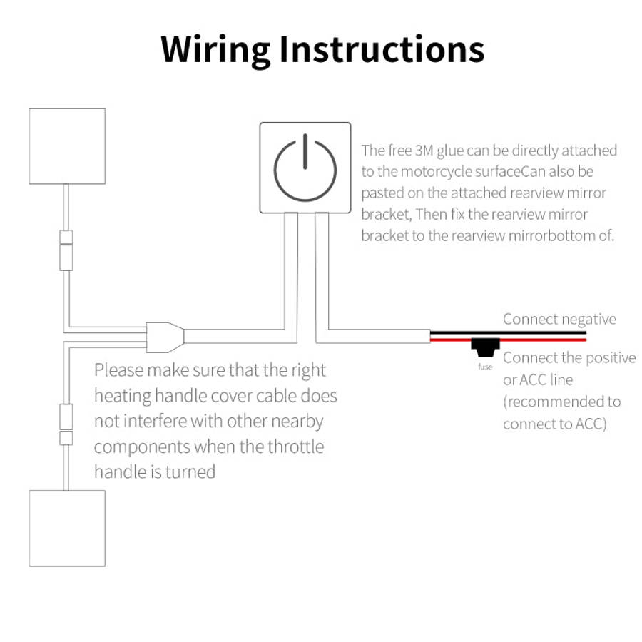 CS-974A1 Motorcycle Scooter Smart Three Gear Temperature Control Electric Hand Grip Cover Heated ...