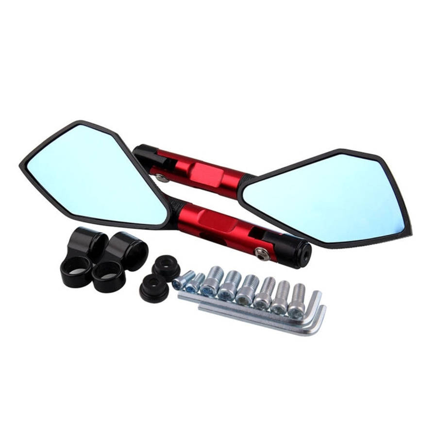Modified Motorcycle Aluminium Alloy Rhombus Reflective Light Side Rearview Mirror