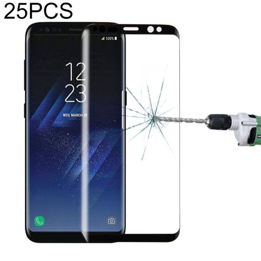25 PCS For S8 / G950 0.26mm 9H surface hardness 3D curved screen full-screen tempered glass scree...