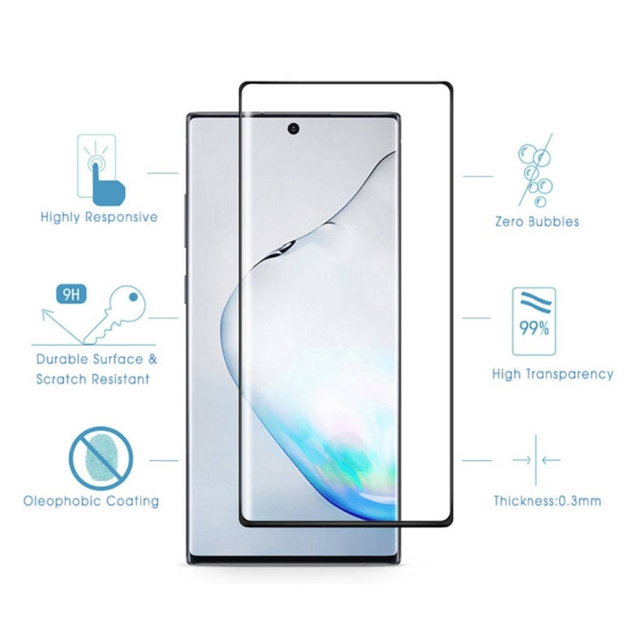 For Galaxy S10 5G  0.3mm 9H Surface Hardness 3D Curved Edge Glue Curved Full Screen Tempered Glas...