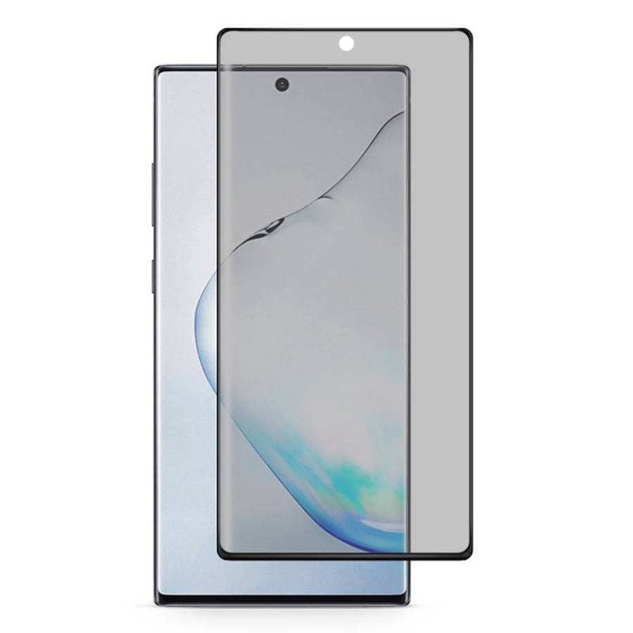 For Galaxy Note 10  0.3mm 9H Surface Hardness 3D Privacy Curved Edge Glue Curved Full Screen Temp...