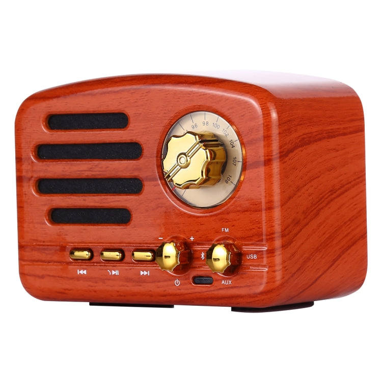 Angel MA-1500 Retro Bluetooth HiFi Radio Speaker with Colorful LED Light, Support USB & FM & 3.5m...