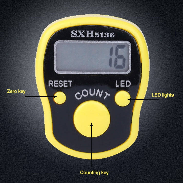 High Quality Ring Counter With LED Light, Electronic Finger Ring Counter, Random Color Delivery