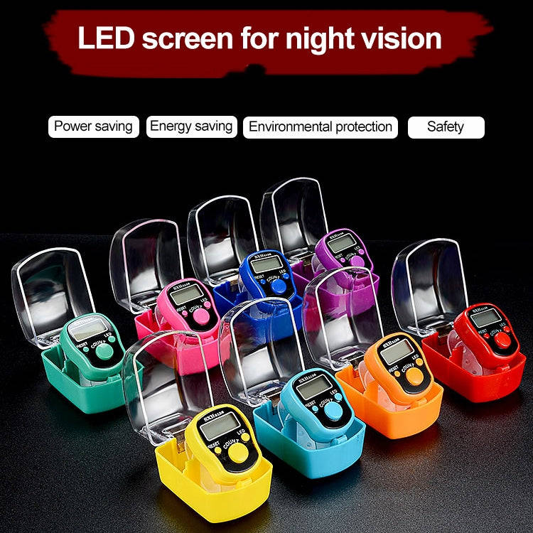 High Quality Ring Counter With LED Light, Electronic Finger Ring Counter, Random Color Delivery