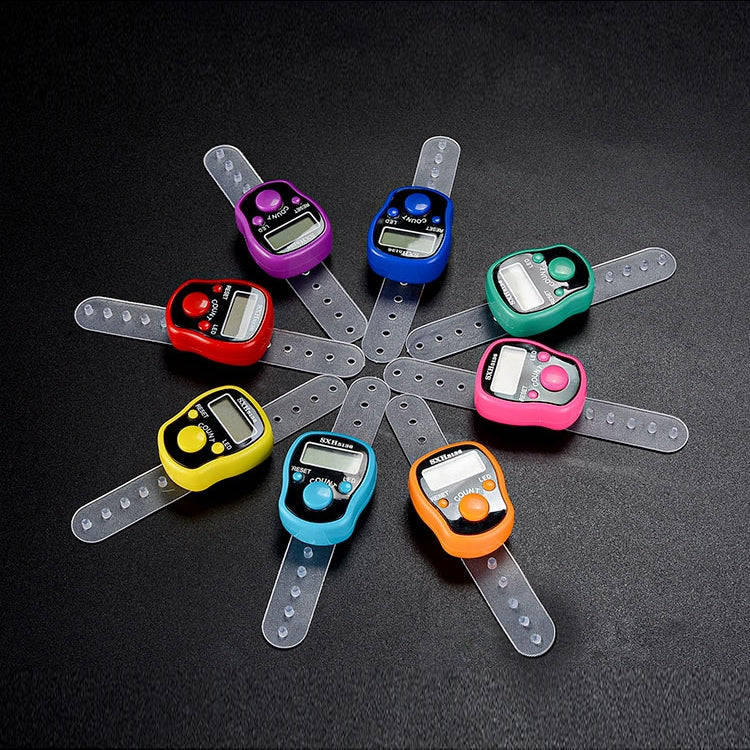 High Quality Ring Counter With LED Light, Electronic Finger Ring Counter, Random Color Delivery