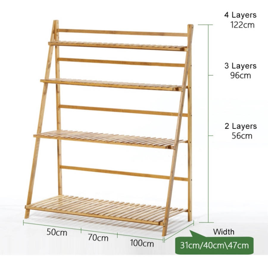 Bamboo 3-Tier Hanging Plant Stand Planter Shelves Flower Pot Storage Rack Folding Display Shelvin...