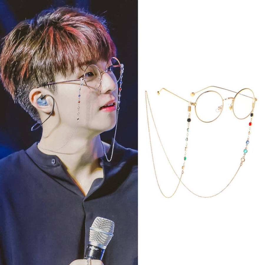 Star Style Stained Glass Presbyopic Myopic Eyeglasses Chain, Stained Eyeglasses Chain