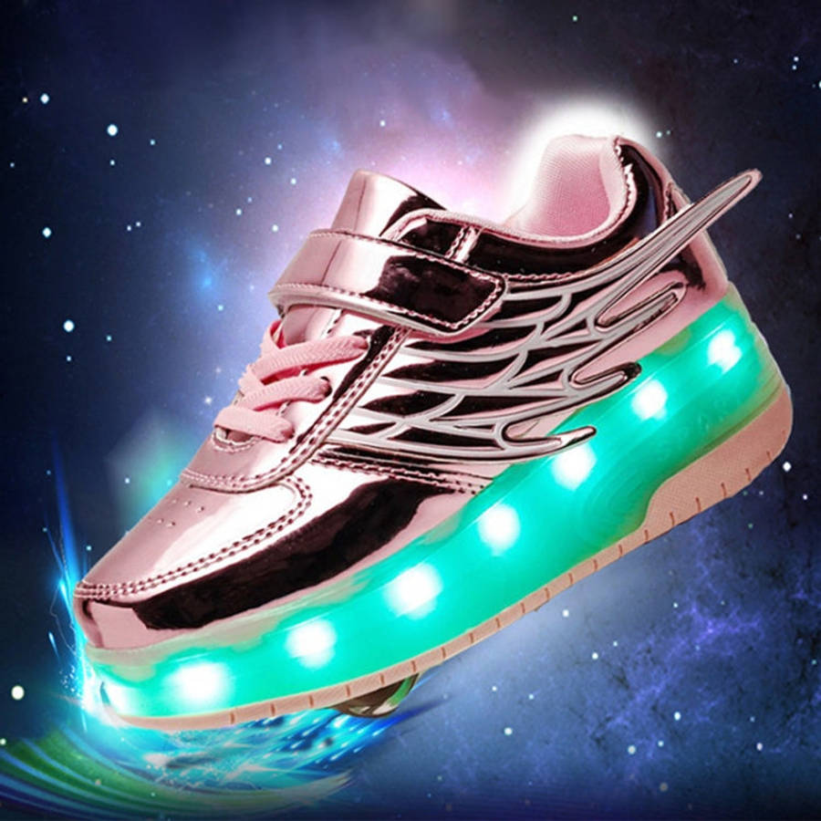CD03 LED Double Wheel Wing Roller Skating Shoes, Size : 40, Size : 40 (Black), Size : 40 (Pink), ...