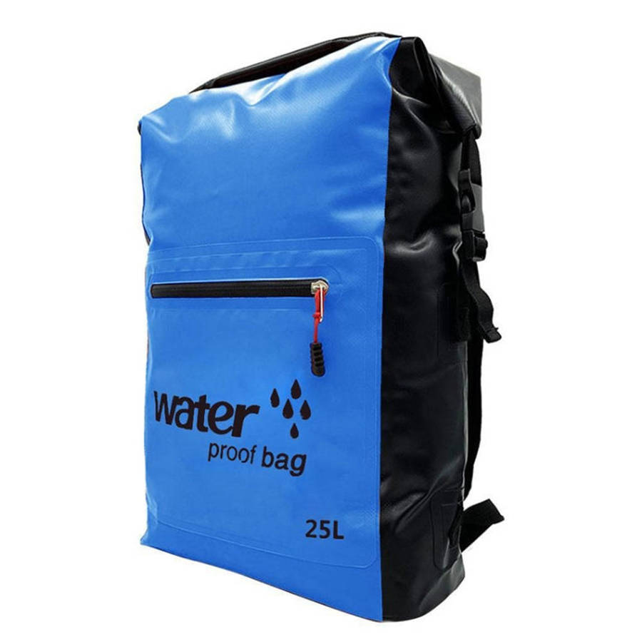 Outdoor Folding Double Shoulder Bag Dry Sack PVC Waterproof  Backpack, Capacity: 25L