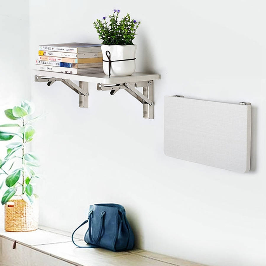 20 inch K Type Wall-mounted Foldable Stainless Steel Spring Storage Shelf for Dining Table, 20 inch