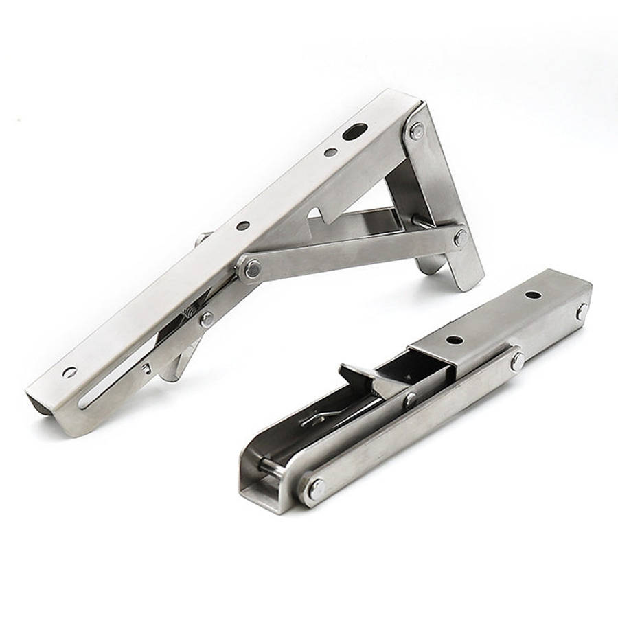2 PCS 10 inch Billy Wall-mounted Foldable Stainless Steel Spring Storage Shelf for Dining Table, ...