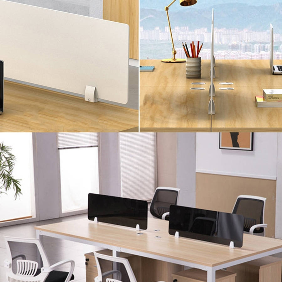 L Shape Aluminum Alloy Office Desktop Screen Fixing Clip Partition Clip (Silver), L Shape (Silver)
