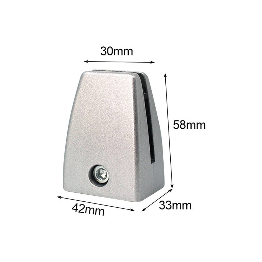 Flat Shape Aluminum Alloy Office Desktop Screen Fixing Clip Partition Clip (Silver), Flat Shape (...