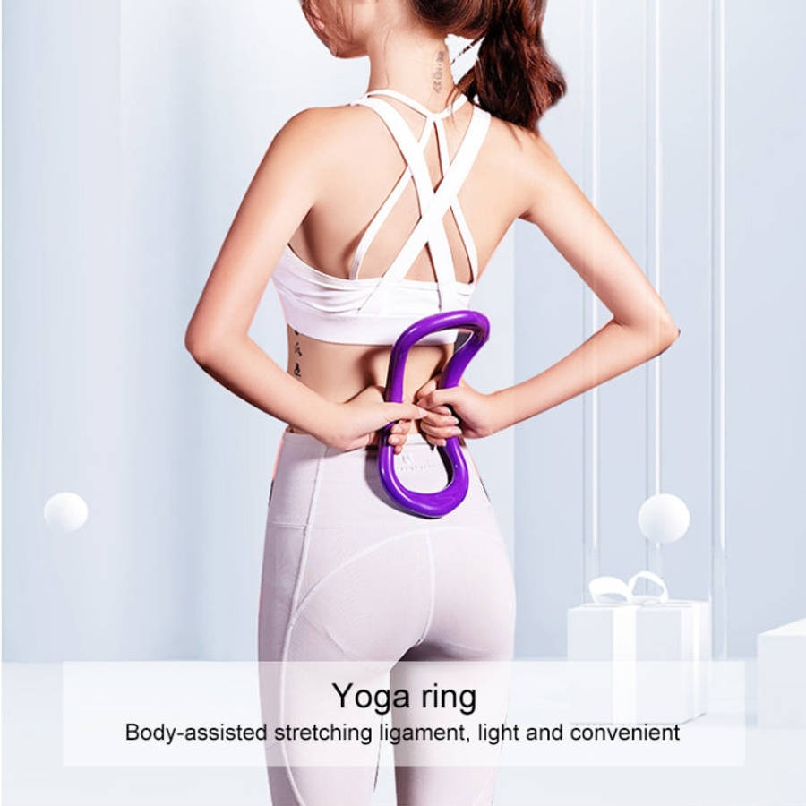 2 PCS PP Double Massage Point Yoga Circle Fascia Stretching Ring Pilates Resistance Ring, Light Pink