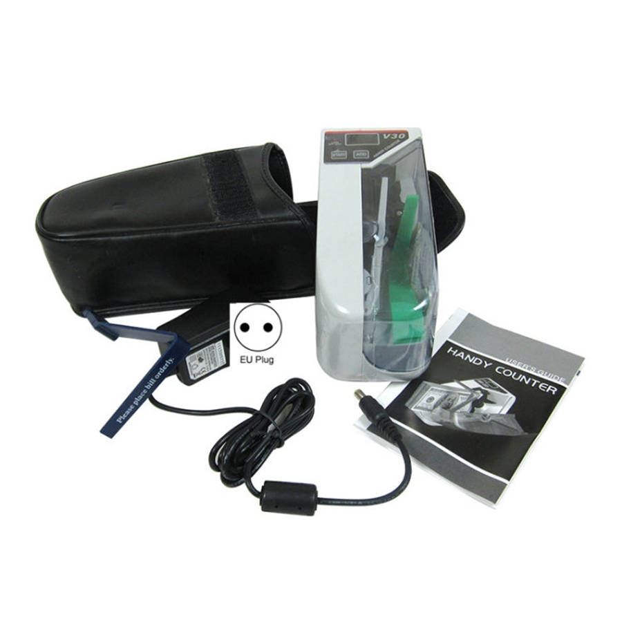 V30 Mini Portable Multi Paper Currency Counting Money Counter, EU Plug, EU Plug