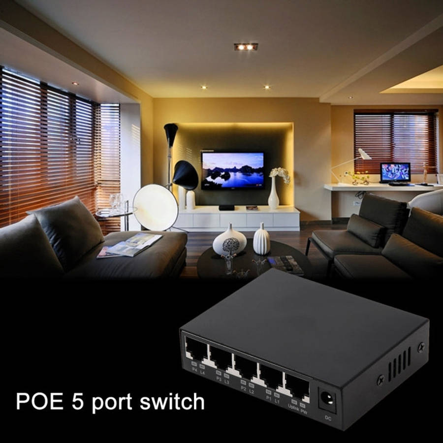 5 Ports 10/100Mbps POE Switch IEEE802.3af Power Over Ethernet Network Switch for IP Camera VoIP P...