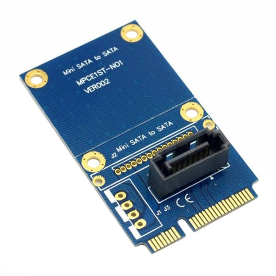 MINI SATA to 7 Pin SATA Mini PCI-E HDD Hard Disk Drive Expansion Adapter Card