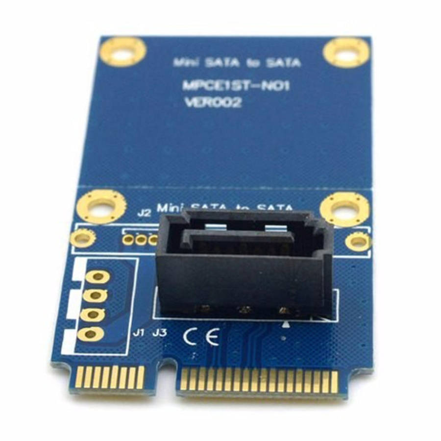 MINI SATA to 7 Pin SATA Mini PCI-E HDD Hard Disk Drive Expansion Adapter Card