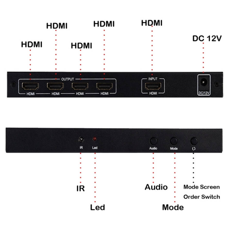 BT14 Ultra HD 4K x 2K 2X2 HDMI TV Wall Controller Multi-screen Splicing Processor, BT14 Ultra