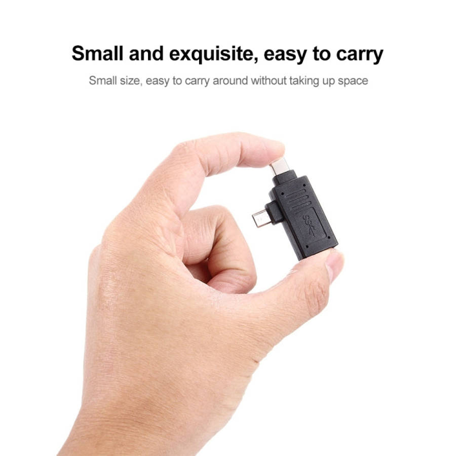 USB-C / Type-C Male + Micro USB Male to USB 3.0 Female Adapter, USB 3.0