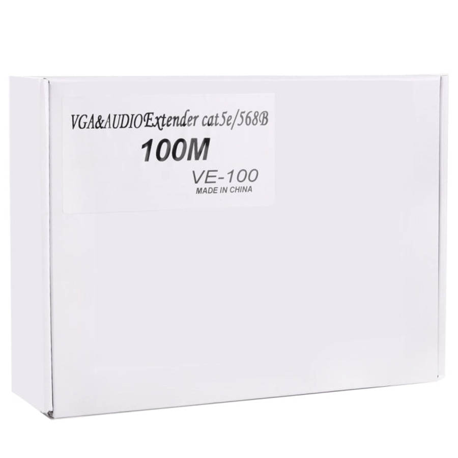 VGA & Audio Extender 1920x1440 HD 100m Cat5e / 6-568B Network Cable Sender Receiver Adapter, Tran...