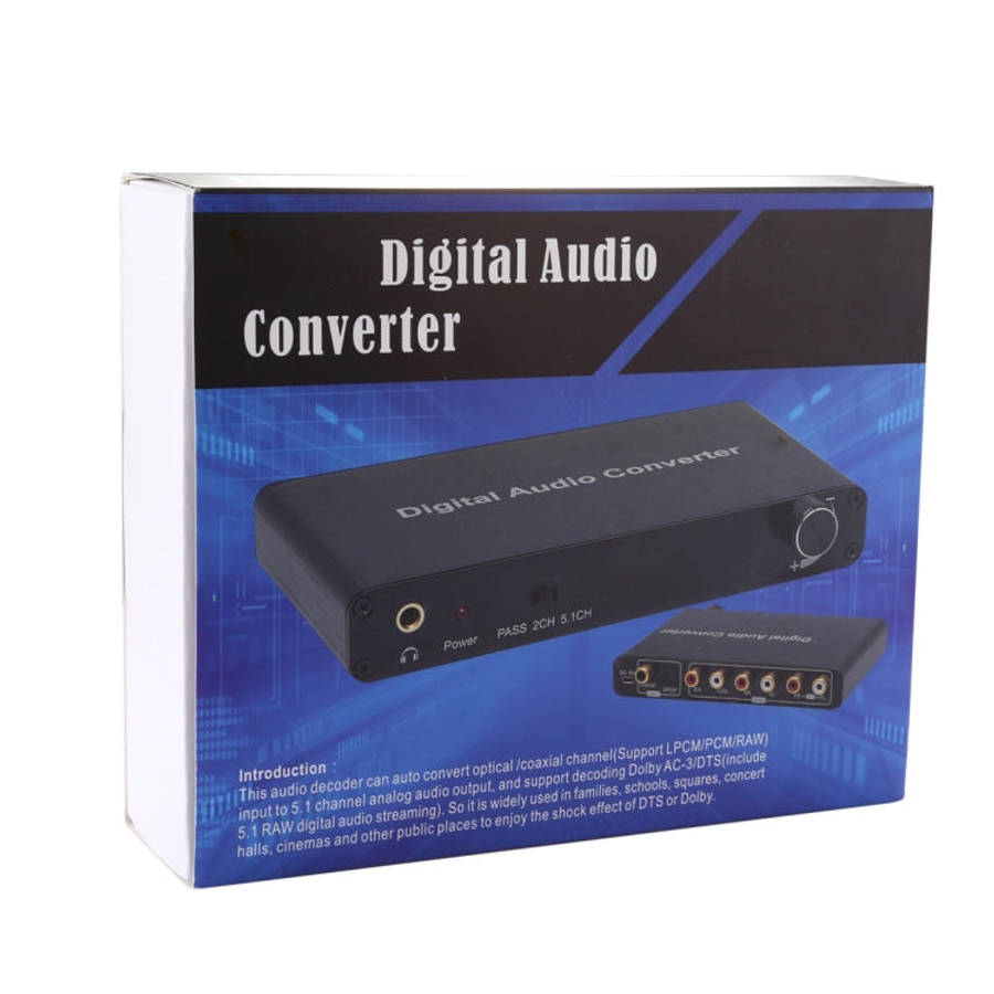 2CH Digital Audio Decoder Converter with Optical Toslink SPDIF Coaxial for Home Theater / PS4 / P...