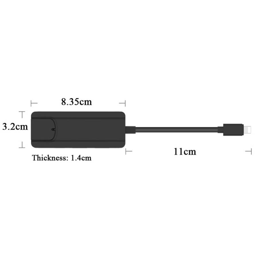 Onten 75002 8PIN to RJ45 Hub USB 2.0 Adapter