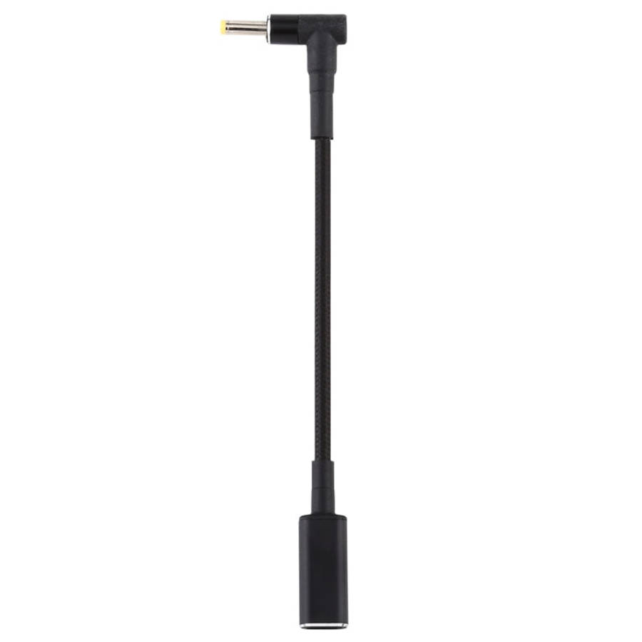4.0 x 1.7mm Elbow to USB-C / Type-C Adapter Nylon Braid Cable