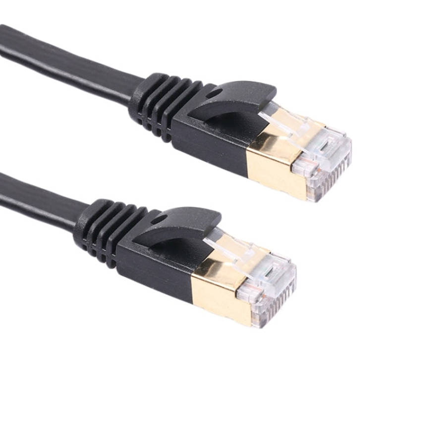 1m CAT7 10 Gigabit Ethernet Ultra Flat Patch Cable for Modem Router LAN Network - Built with Shie...