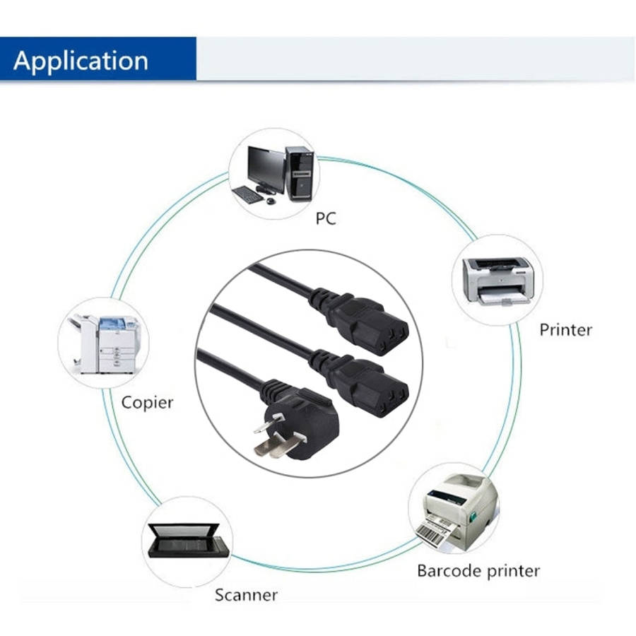 10A 250V 3 Pin Computer PC Power Cable, Length: 1.8m, AU Plug, Double Heads AU Plug