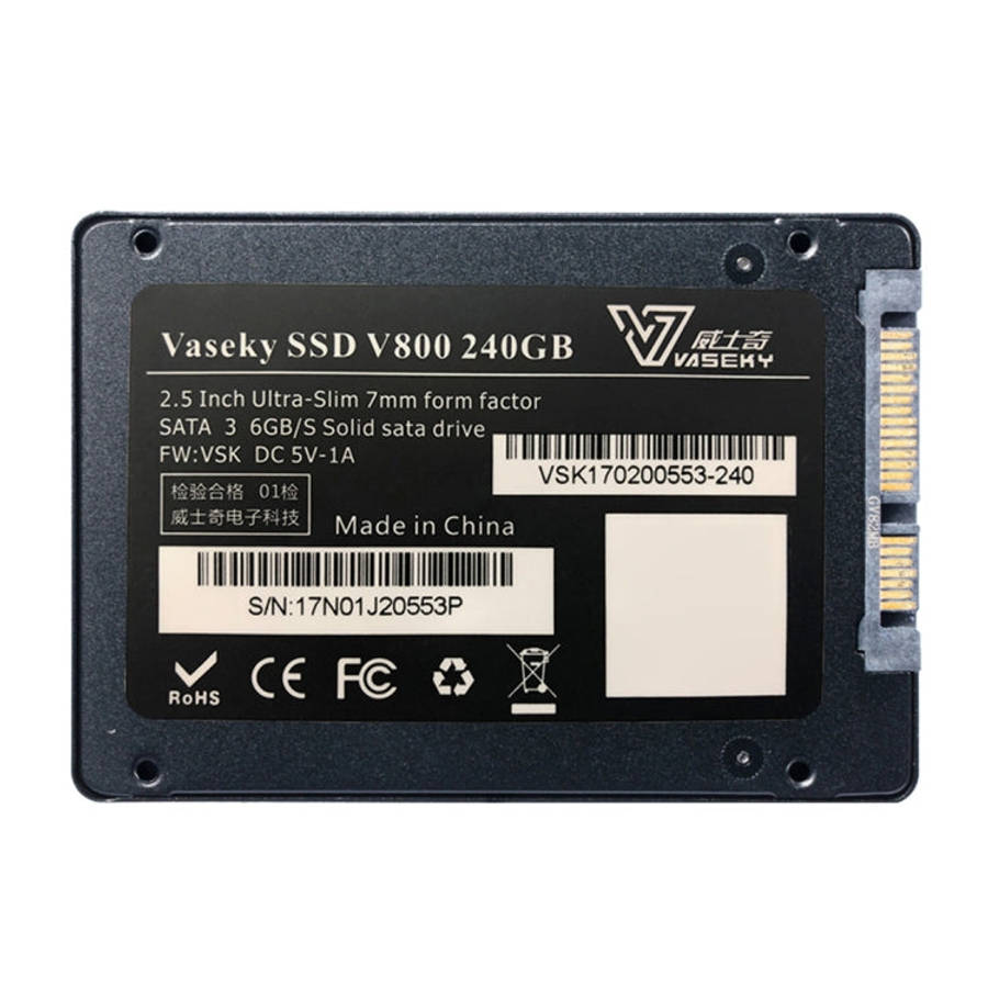 Vaseky V800 240GB 2.5 inch SATA3 6GB/s Ultra-Slim 7mm Solid State Drive SSD Hard Disk Drive for D...