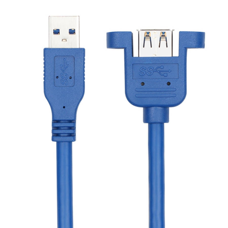 USB 3.0 Male to Female Extension Cable with Screw Nut, Cable Length: 1.5m, 1.5m