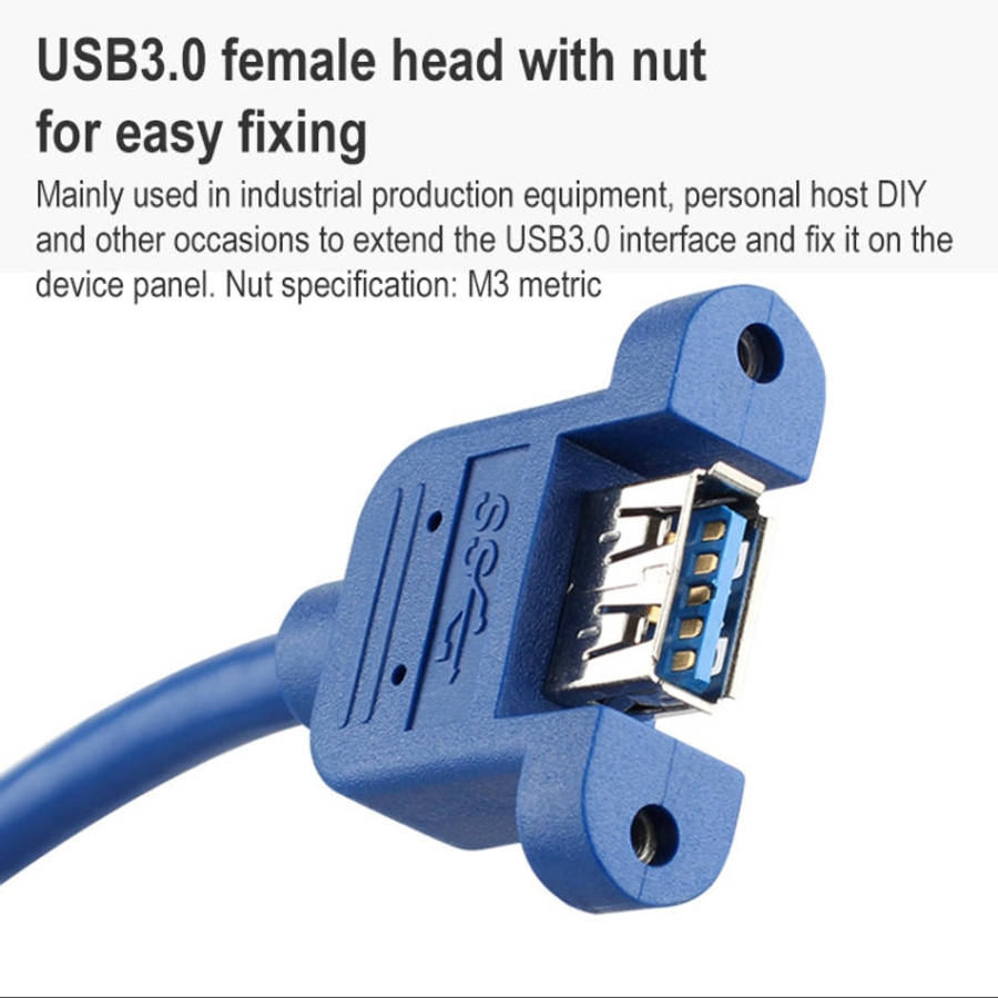 USB 3.0 Male to Female Extension Cable with Screw Nut, Cable Length: 1.5m, 1.5m