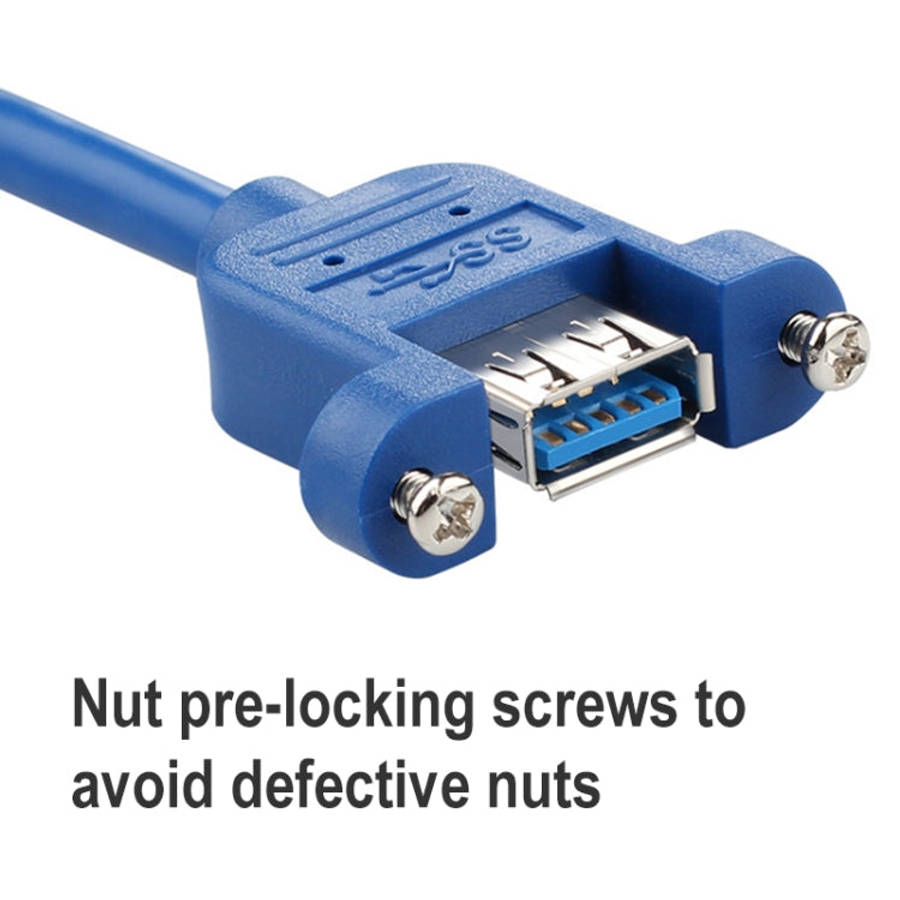 USB 3.0 Male to Female Extension Cable with Screw Nut, Cable Length: 1.5m, 1.5m