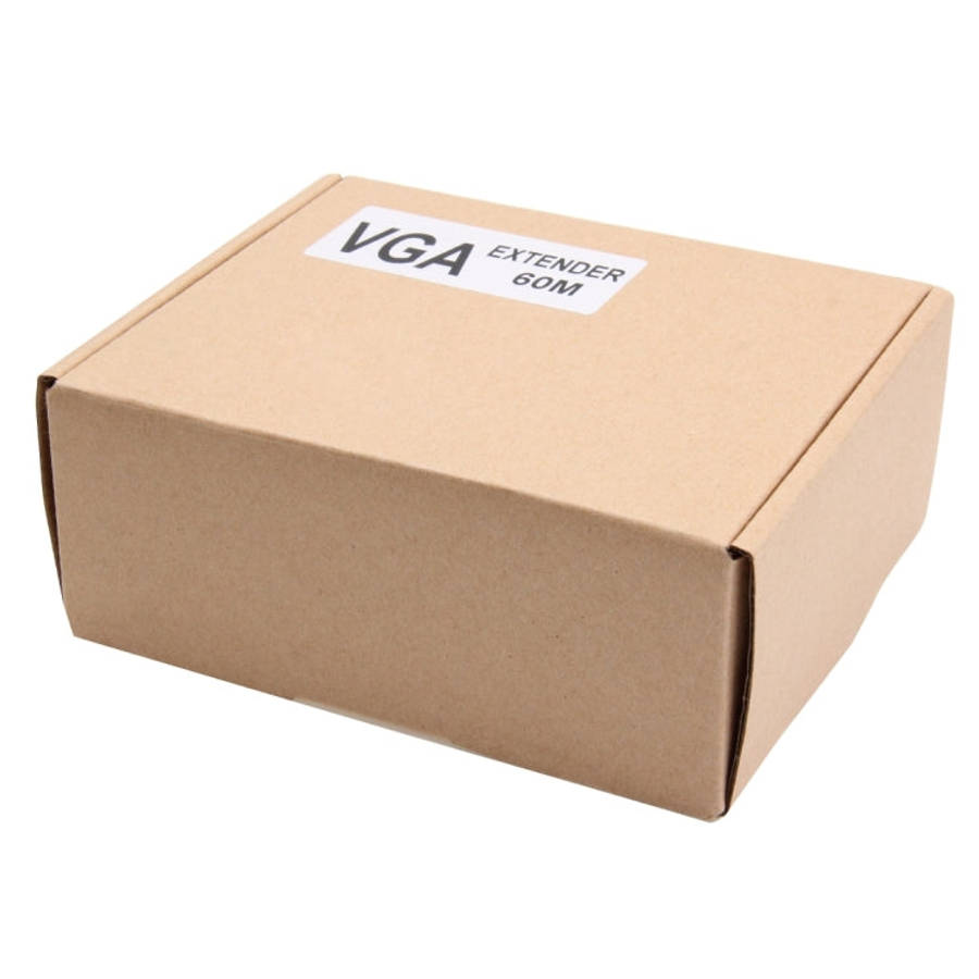 VGA Signal to RJ45 Signal Extender Transmitter + Receiver Converter Ethernet Cable, Transmission ...