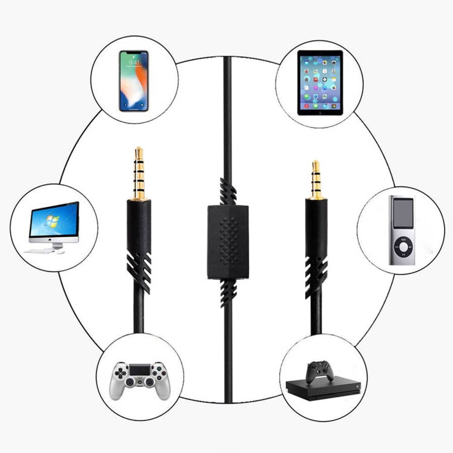 ZS0179 Gaming Headphone Audio Cable for Logitech ASTRO A10 A40, PS4, Cable Length: 2m