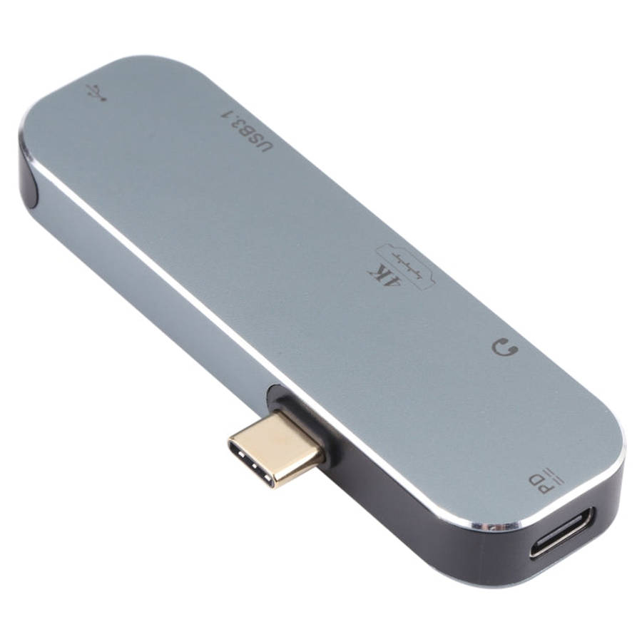 5 in 1 USB-C / Type-C Male to PD USB-C / Type-C Charging + 3.5mm AUX + 4K HDMI + USB 3.1 + USB Fe...