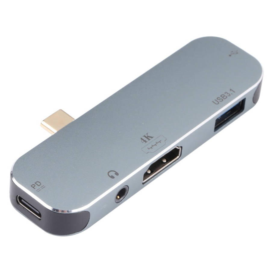 5 in 1 USB-C / Type-C Male to PD USB-C / Type-C Charging + 3.5mm AUX + 4K HDMI + USB 3.1 + USB Fe...