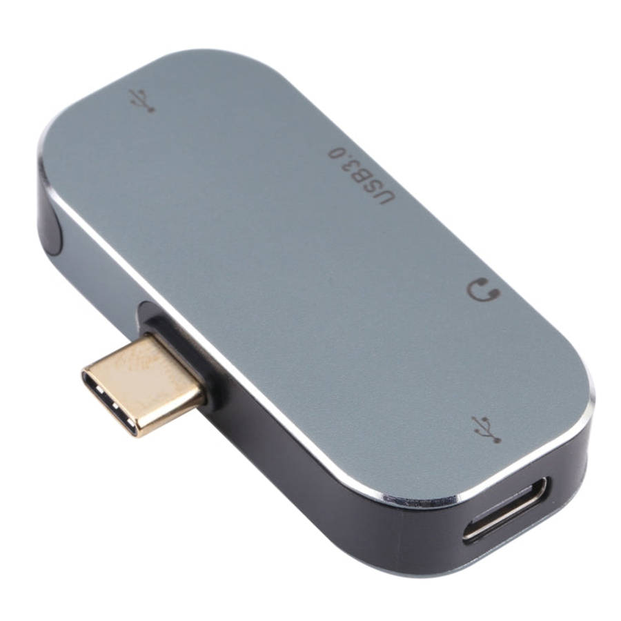 4 in 1 USB-C / Type-C Male to USB-C / Type-C + 3.5mm AUX + USB 3.0 + USB Female Adapter, 3.5mm AU...